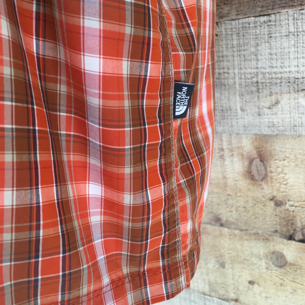 The North Face Men's Plaid‎ Shirt Orange Size Large - Picture 7 of 8